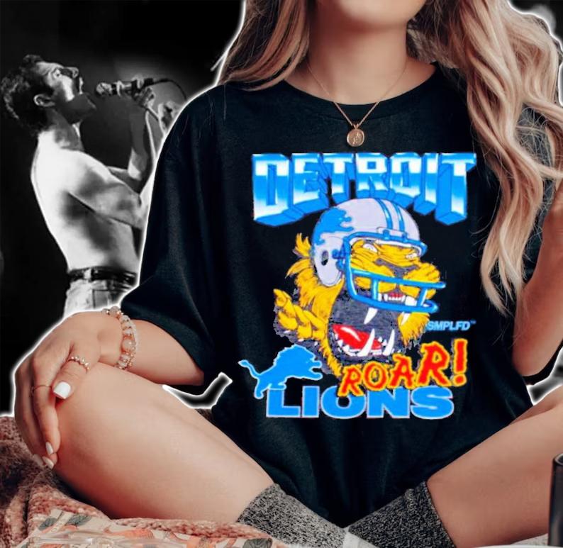 Coach Brad Holmes Wearing Detroit Lions Roar X Smplfd Shirt t-shirt woman shirt