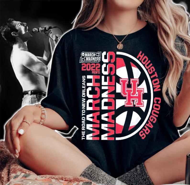 Houston Cougars 2022 Mens NCAA The Road To New Orleans March Madness T-Shirt t-shirt woman shirt