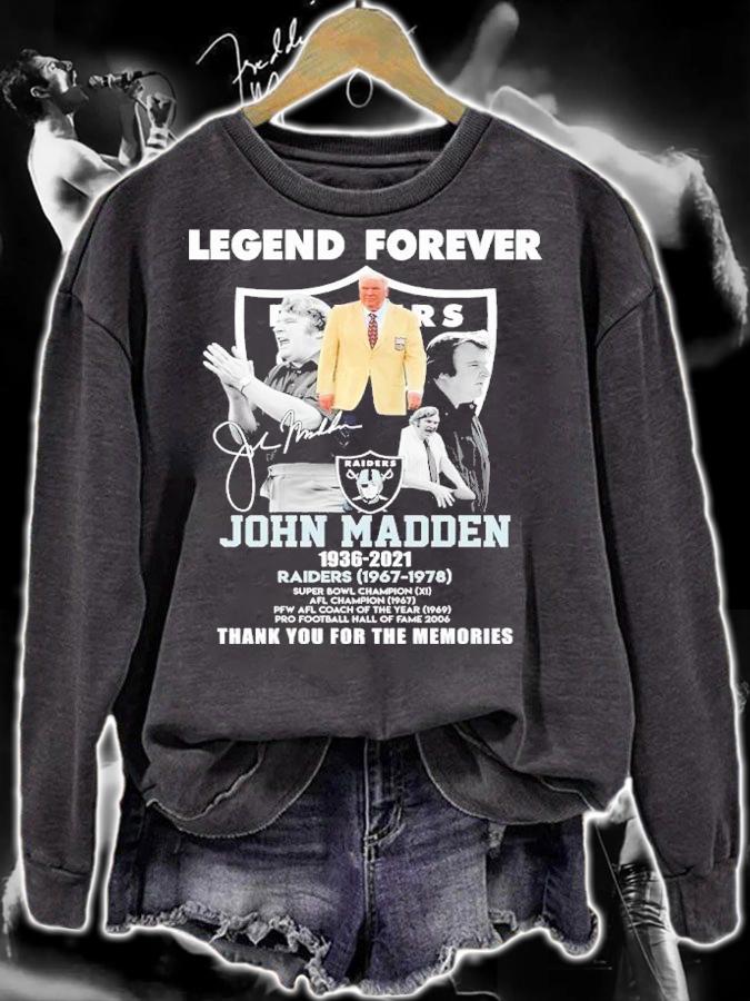 Legend forever John Madden 1936-2021 signature Las Vegas Raider shirt t-shirt sweatshirt