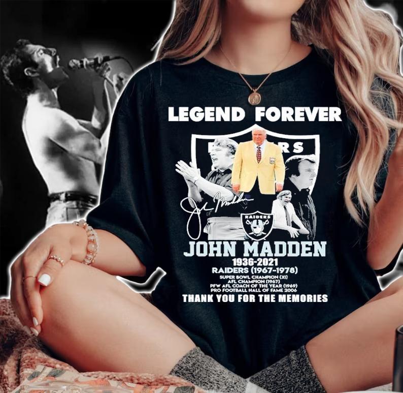Legend forever John Madden 1936-2021 signature Las Vegas Raider shirt t-shirt woman shirt