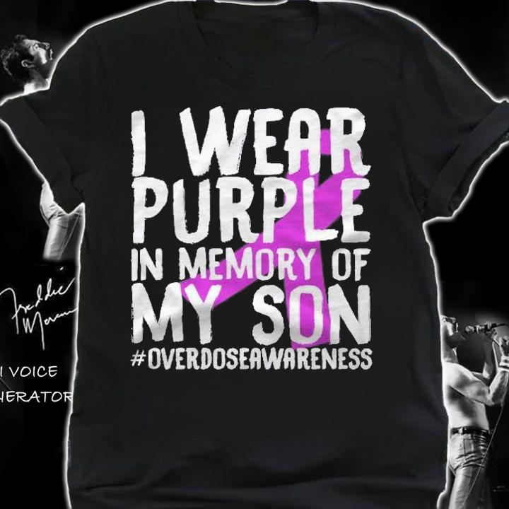 Overdose Awareness Candlelight Vigil Purple Ribbon For Mom Shirt t-shirt shirt