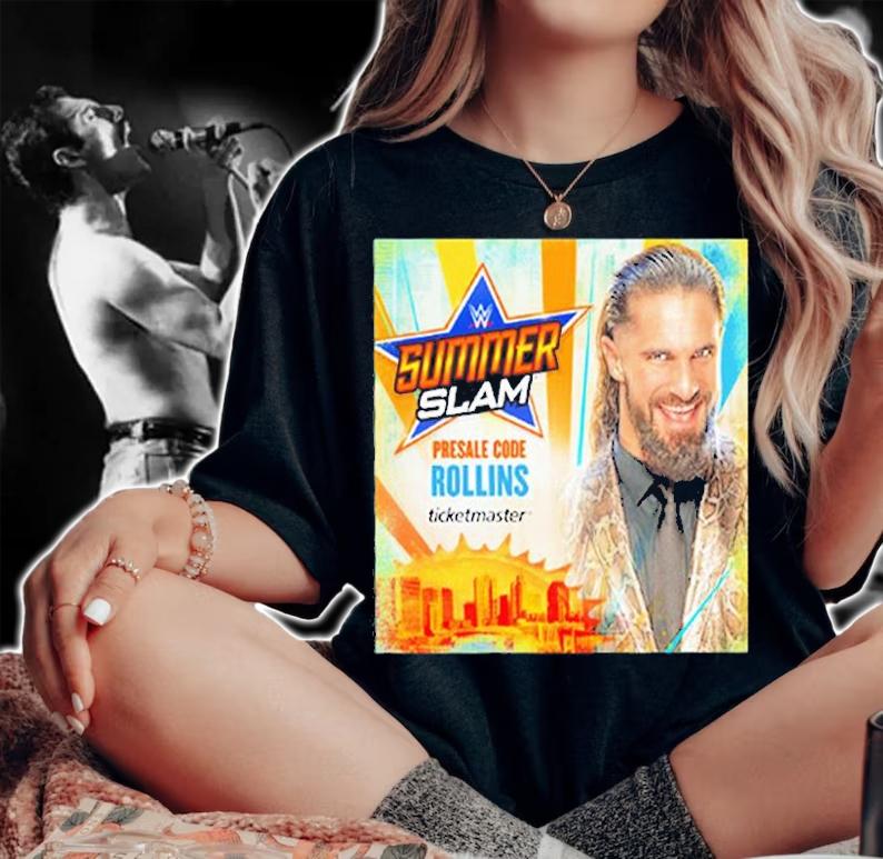 Seth Rollins SummerSlam 2022 WWE T-Shirt t-shirt woman shirt