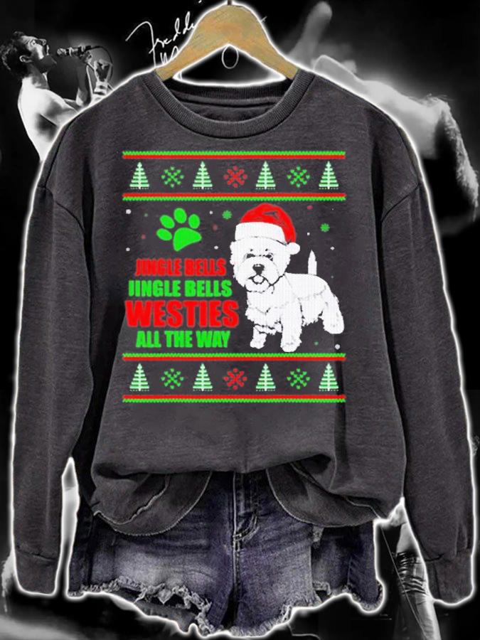 Westie Ugly Christmas West Highland Terrier T-Shirt t-shirt sweatshirt