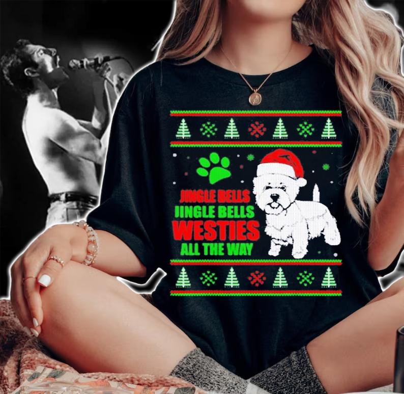 Westie Ugly Christmas West Highland Terrier T-Shirt t-shirt woman shirt