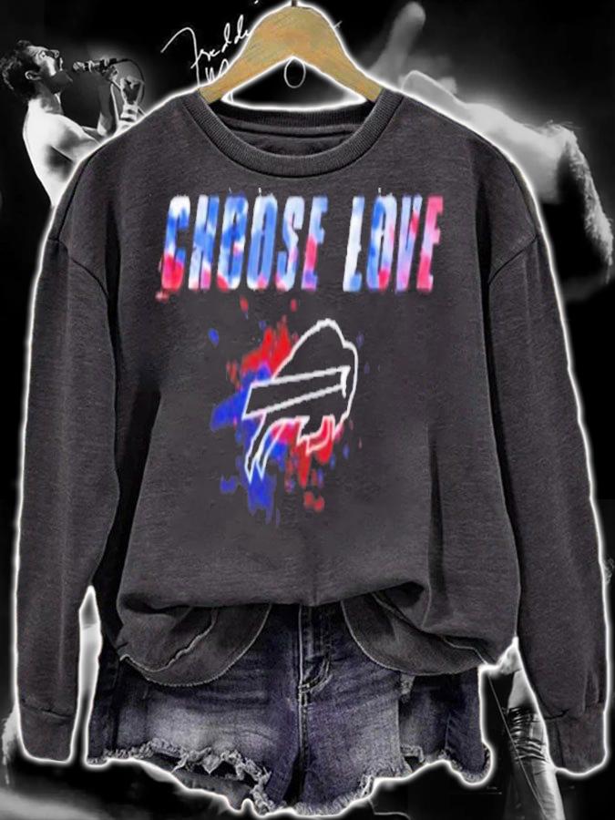 Choose Love Buffalo Bills Not Hate Color Painting Art Shirt t-shirt