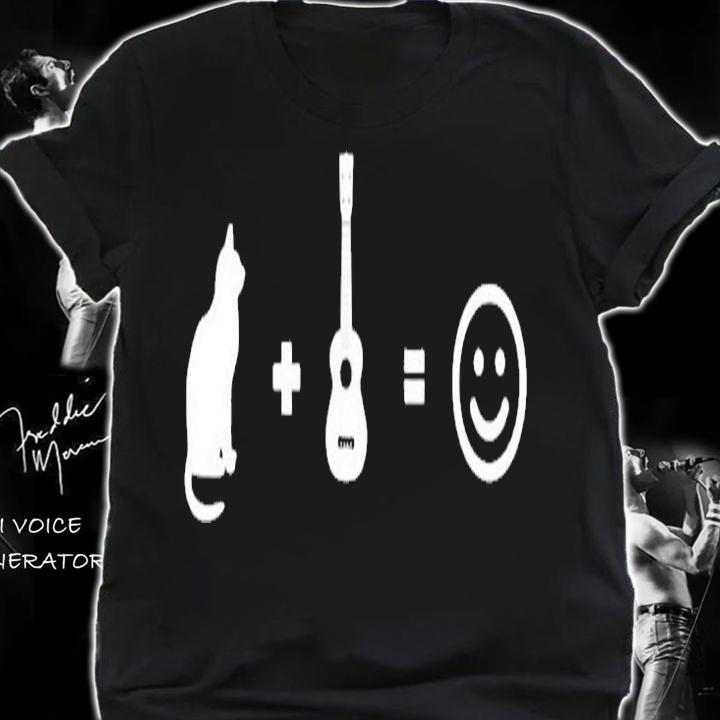 I Love Cat And Ukulele Uke Player Guitar Instrument Music T-Shirt t-shirt