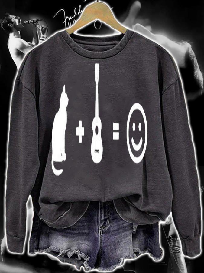 I Love Cat And Ukulele Uke Player Guitar Instrument Music T-Shirt t-shirt