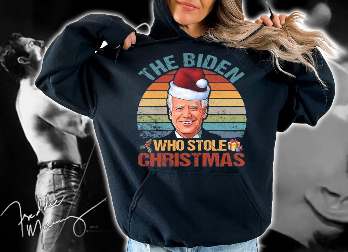 The Biden Who Stole Christmas Retro Funny Biden T-shirt t-shirt hoodie