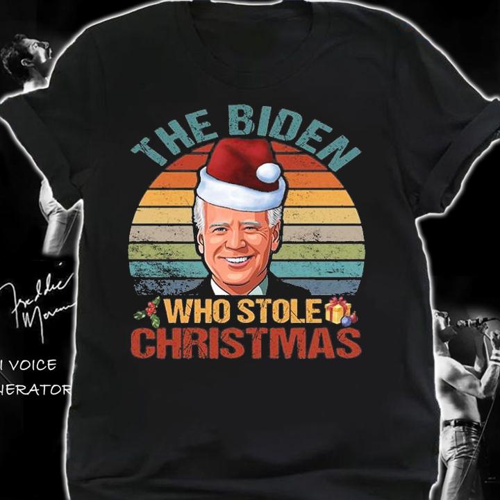 The Biden Who Stole Christmas Retro Funny Biden T-shirt t-shirt shirt