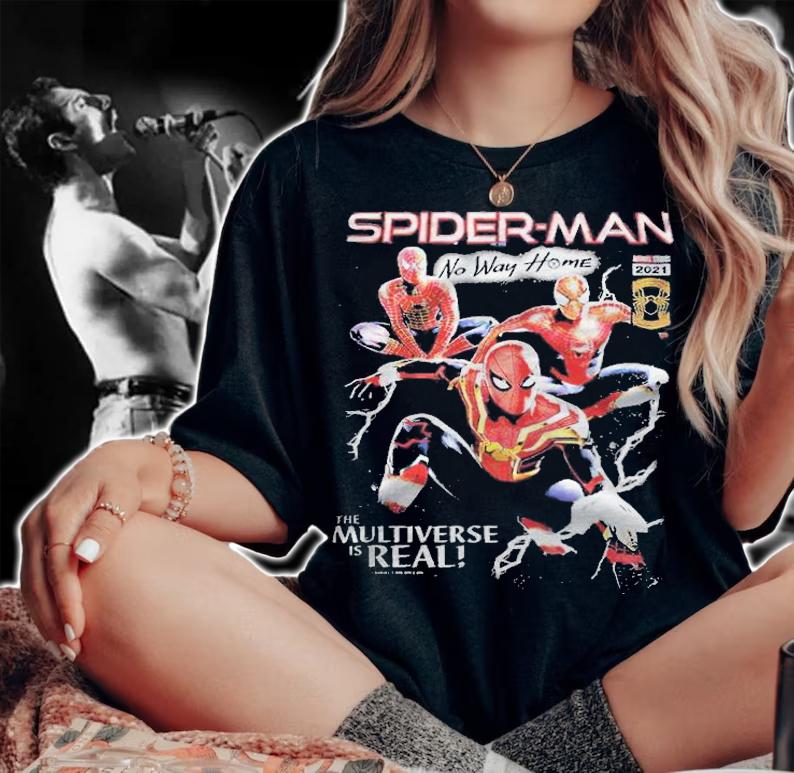 Marvel Spider-Man No Way Home The Multiverse Is Real poster T-shirt t-shirt woman shirt