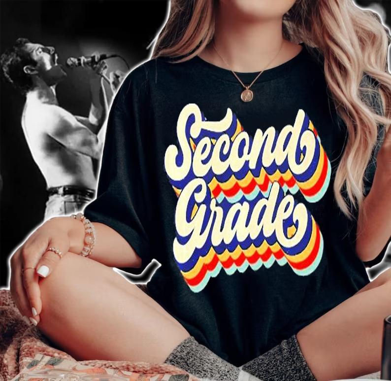 Retro Vintage Second Grade Student Teacher Back To School Premium T-Shirt t-shirt woman shirt