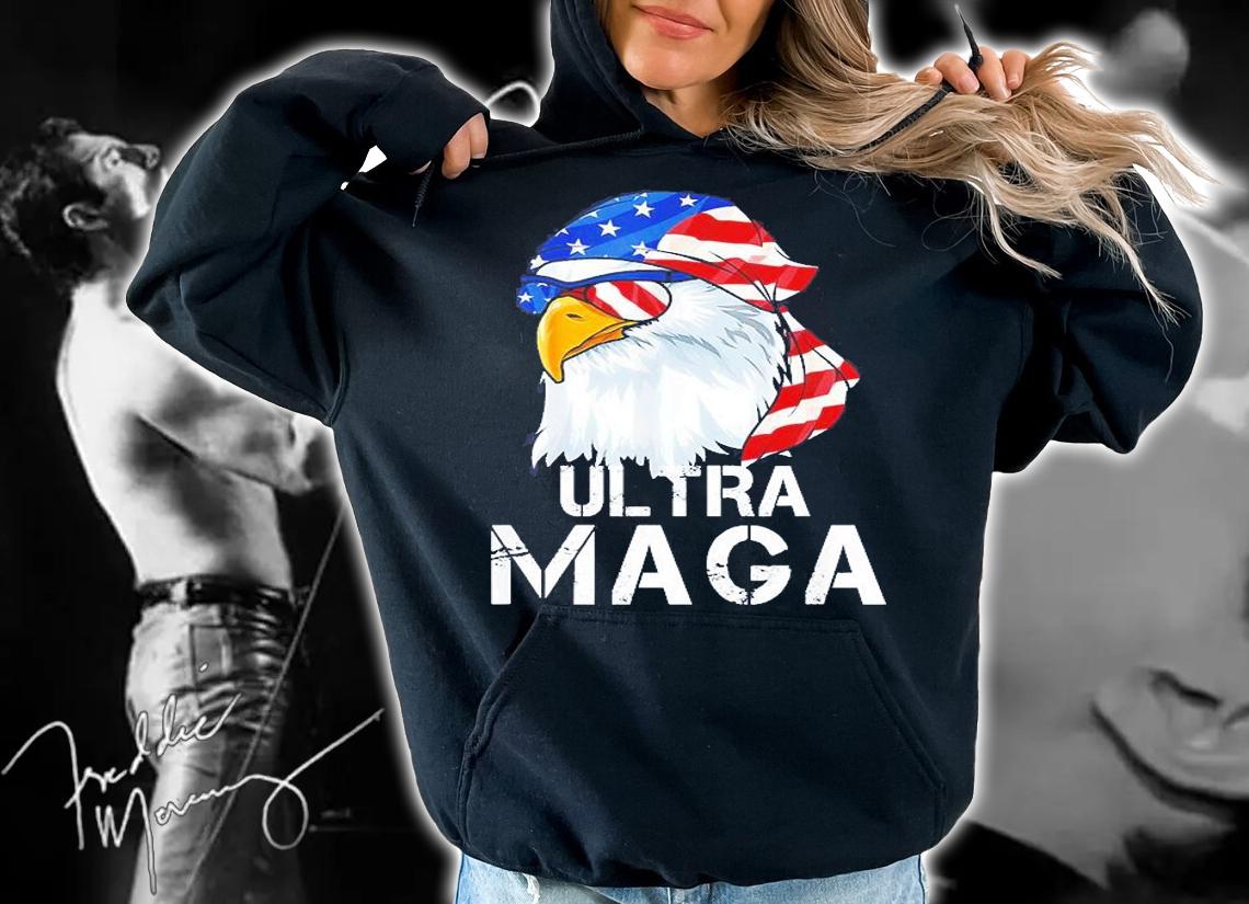 Ultra MAGA Patriotic Eagle 4th Of July American Flag USA T-Shirt t-shirt hoodie