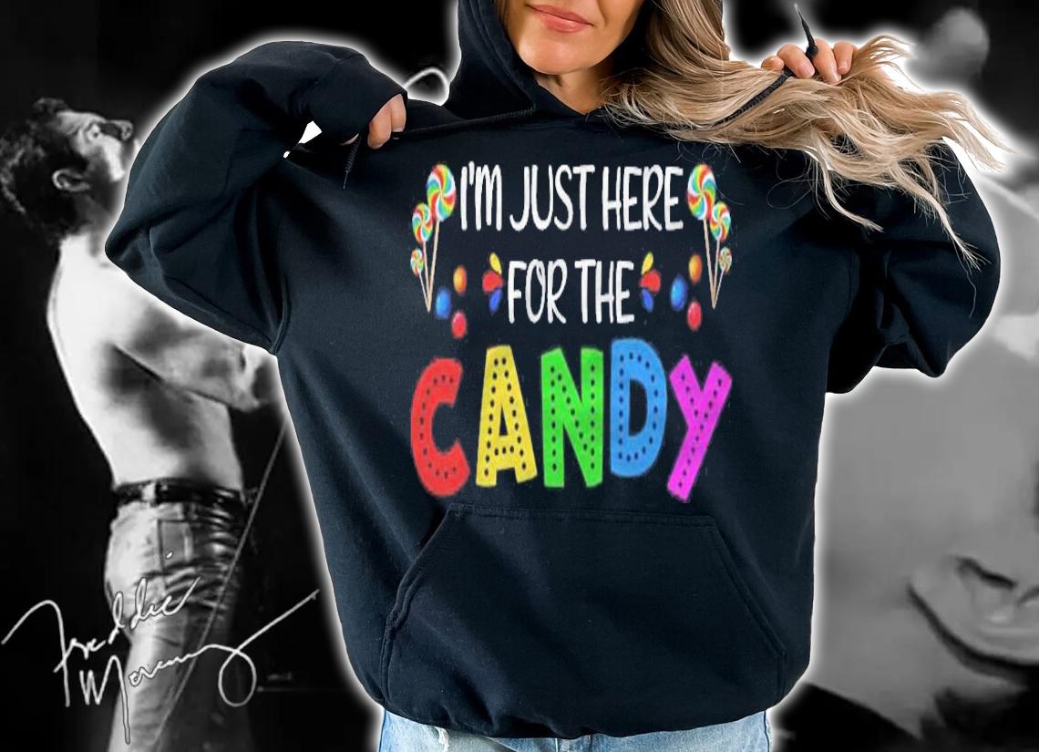 I Am Just Here For The Candy Funny Halloween Food T-shirt t-shirt