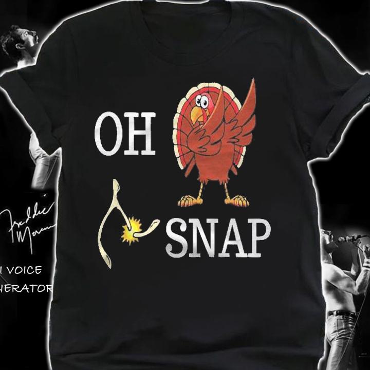 Oh Snap Wishbone Dabbing Turkey Funny Thanksgiving Shirt t-shirt shirt