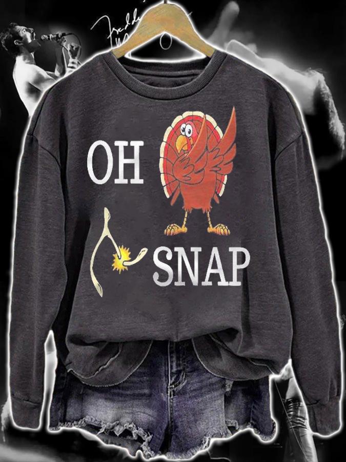 Oh Snap Wishbone Dabbing Turkey Funny Thanksgiving Shirt t-shirt sweatshirt