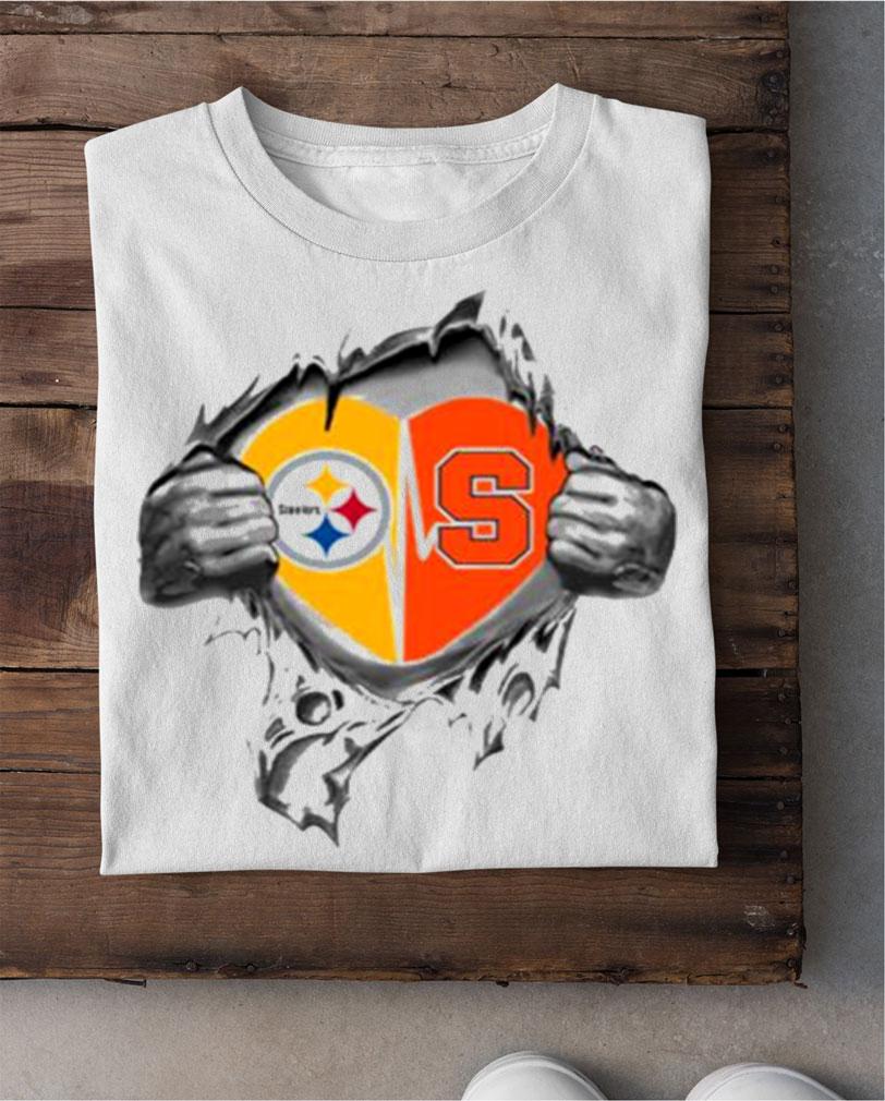 Blood Inside Me Pittsburgh Steelers And Syracuse Orange t-shirt shirt