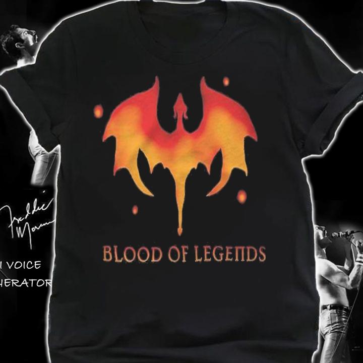 Dragon Blood of Legends fire logo T-shirt t-shirt