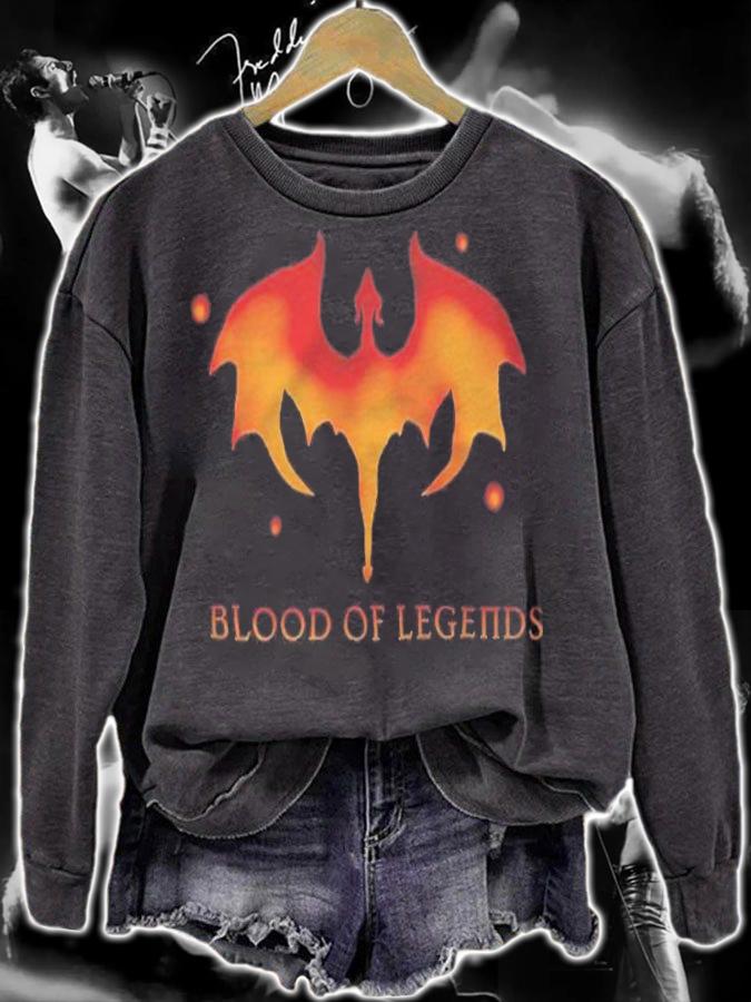 Dragon Blood of Legends fire logo T-shirt t-shirt