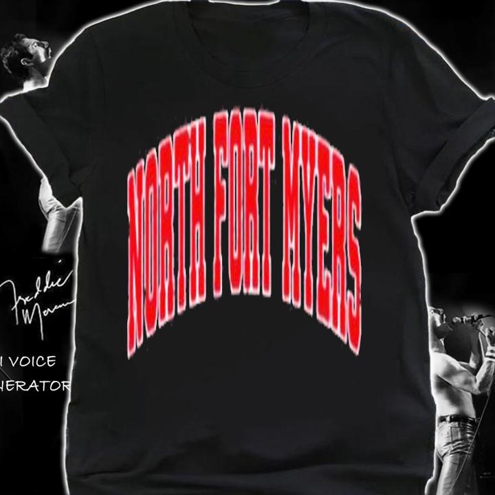 North Fort Myers Florida Fl Vintage Sports Design Red Design T-Shirt t-shirt shirt