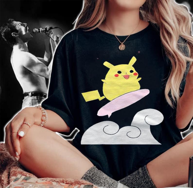 Pokemon Pikachu surfing T-shirt t-shirt