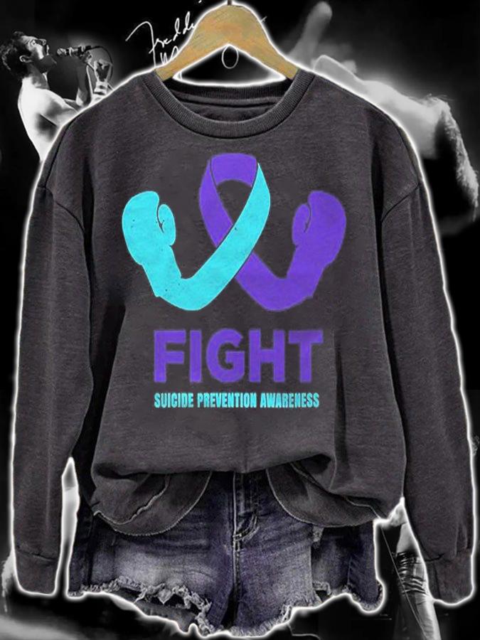 Suicide Prevention Awareness Purple And Teal Ribbon Shirt t-shirt