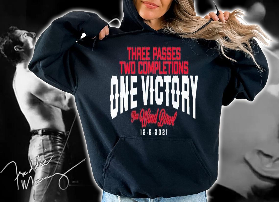 Three Passes Two Completions One Victory The Wind Bowl Shirt t-shirt hoodie