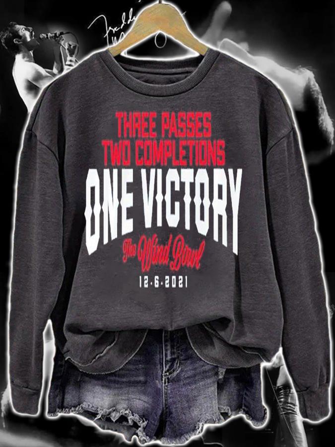 Three Passes Two Completions One Victory The Wind Bowl Shirt t-shirt sweatshirt