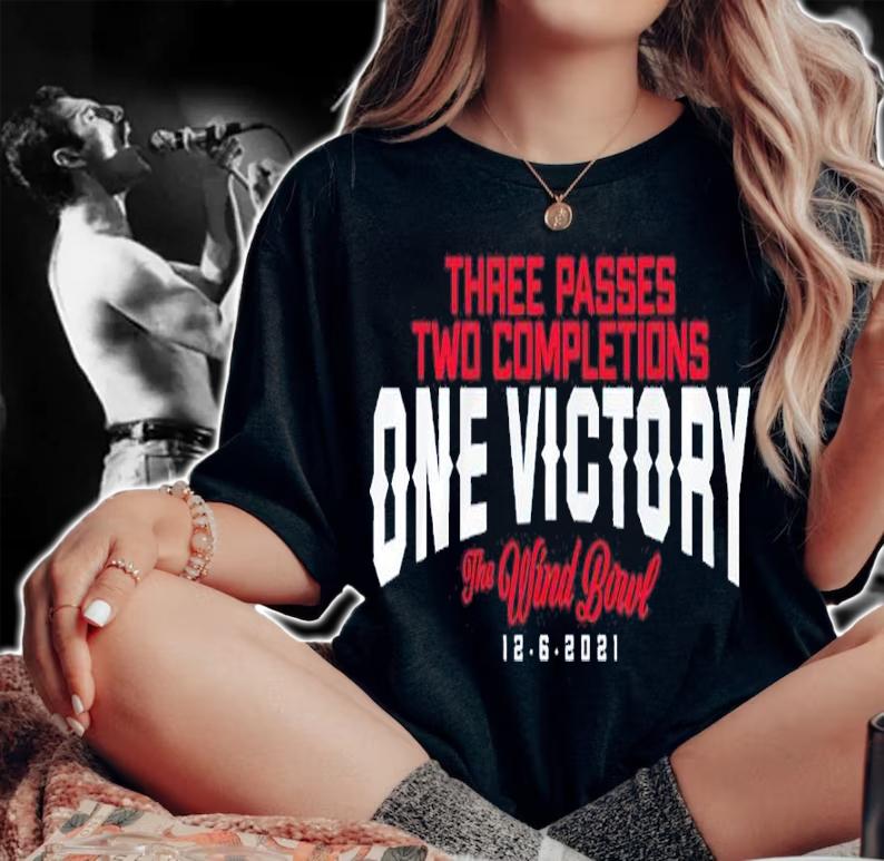 Three Passes Two Completions One Victory The Wind Bowl Shirt t-shirt woman shirt