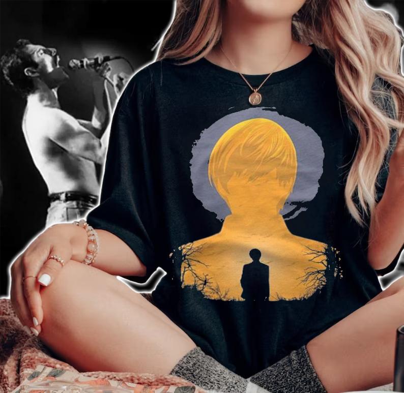 Death Note Yagami Raito character's shadow T-shirt
