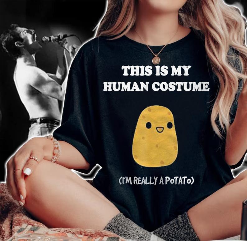 Funny Potato Gift This Is My Human Costume Potato Essential t-shirt woman shirt