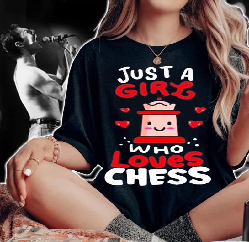 Just A Girl Who Loves Chess Cute Chess T-Shirt woman shirt