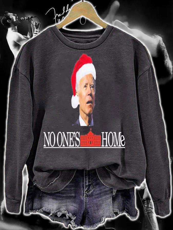 No One's Home Joe Biden Santa Claus T-Shirt sweatshirt