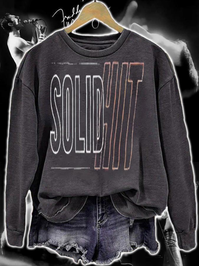 Solid hit T-shirt sweatshirt
