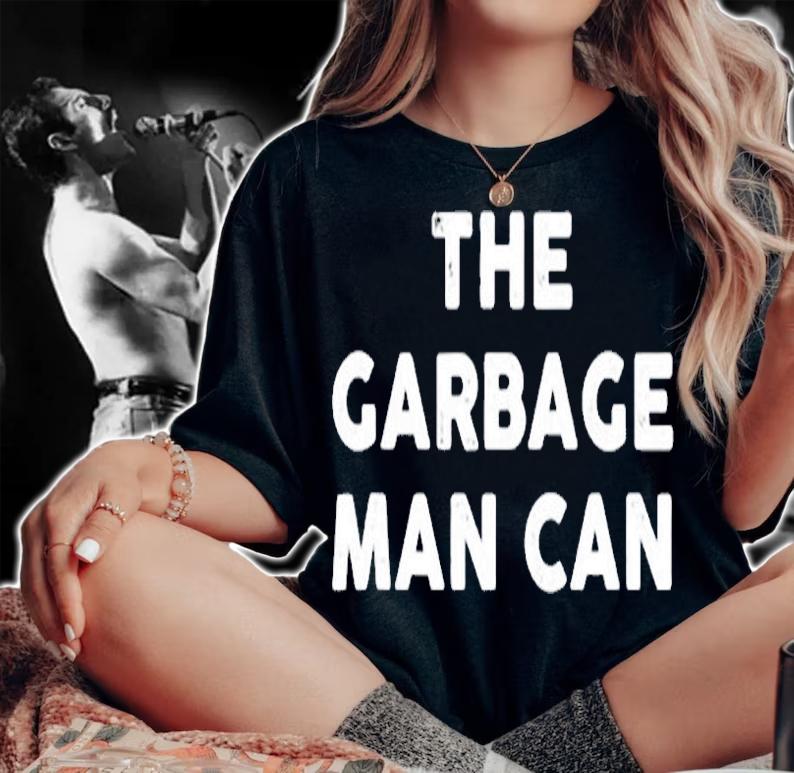 Vintage The Garbage Man Can Waste Disposal Dumpster T-Shirt woman shirt