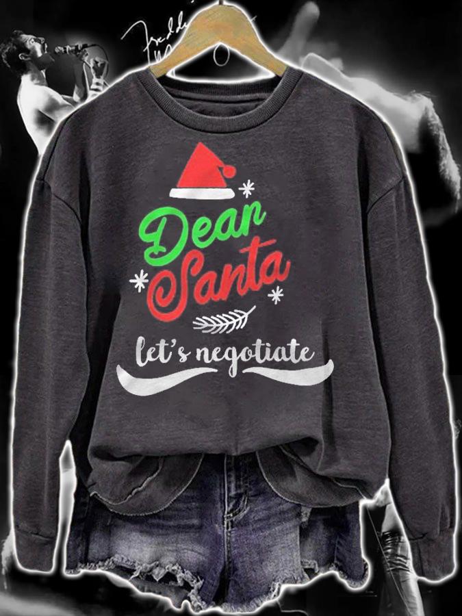 Dear Santa Lets Negotiate Funny Naughty Christmas List Shirt sweatshirt