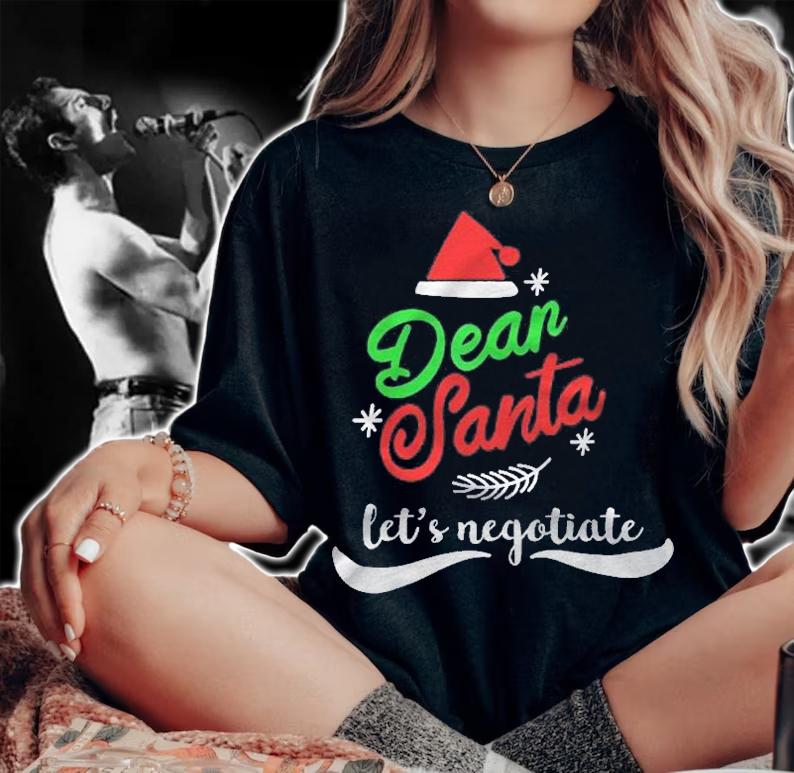 Dear Santa Lets Negotiate Funny Naughty Christmas List Shirt woman shirt