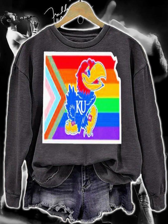 Kansas Jayhawks Inclusive Flag T-Shirt sweatshirt