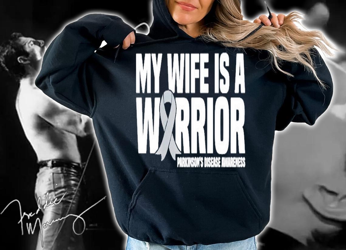 My Wife Is A Warrior Parkinsons Disease Awareness T-Shirt hoodie