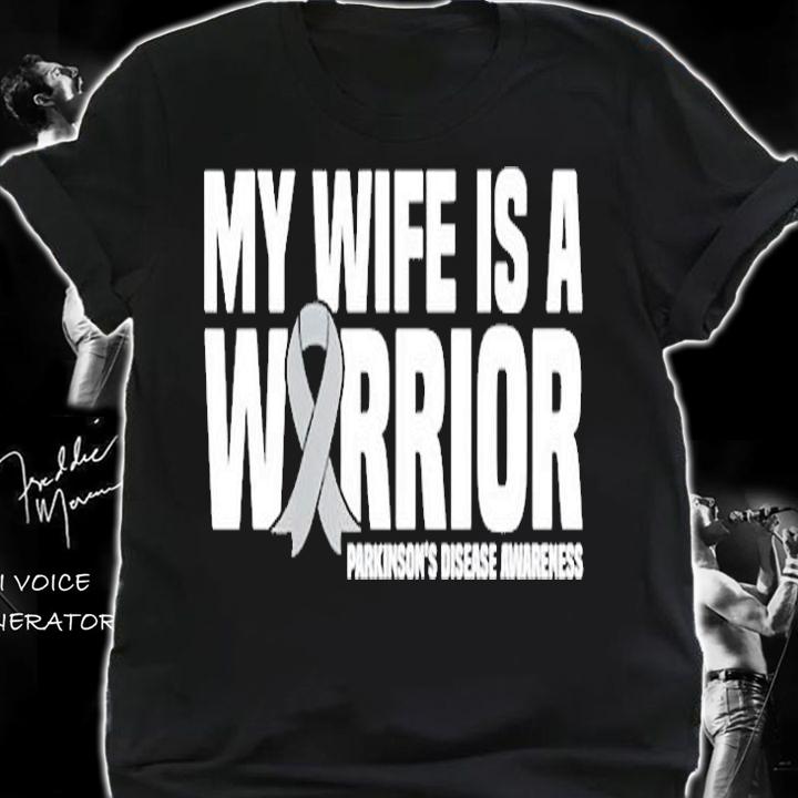 My Wife Is A Warrior Parkinsons Disease Awareness T-Shirt shirt