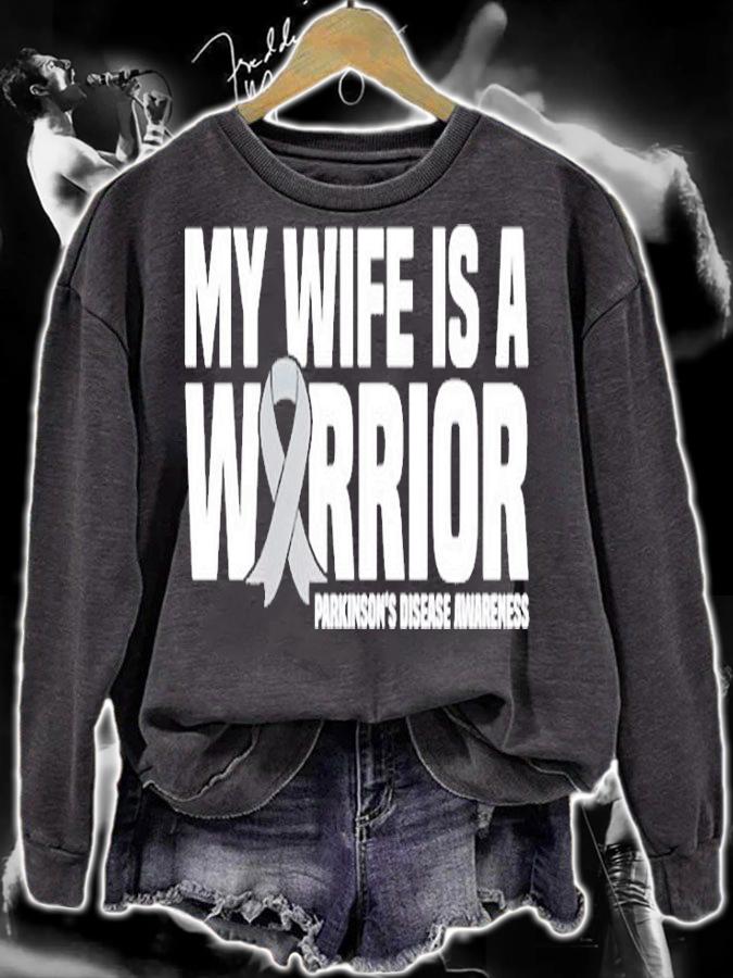 My Wife Is A Warrior Parkinsons Disease Awareness T-Shirt sweatshirt