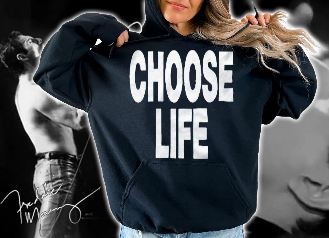 Poorstacy Choose Life text T-shirt hoodie