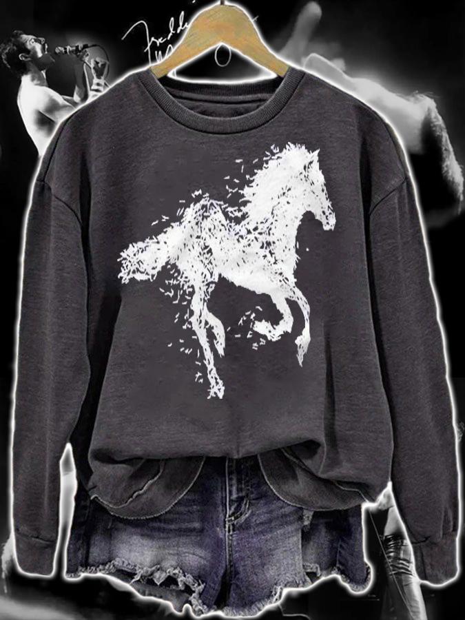 Wild Horse White Design Awesome Gift For Girls Horse Lovers Shirt