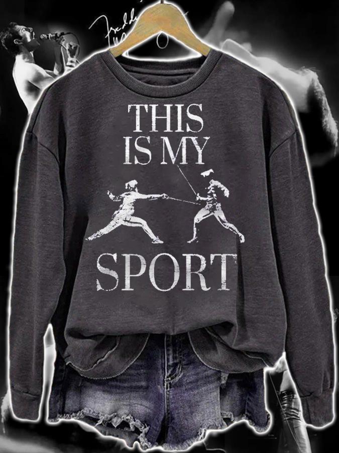 Fencing This Is My Sport Fencer Sabre Mask Shirt