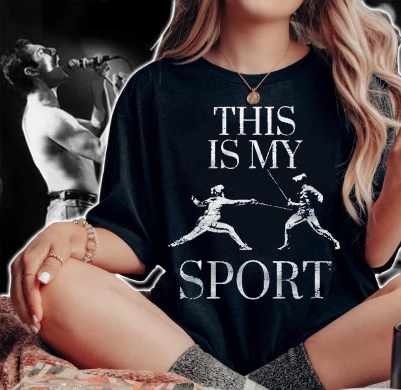 Fencing This Is My Sport Fencer Sabre Mask Shirt