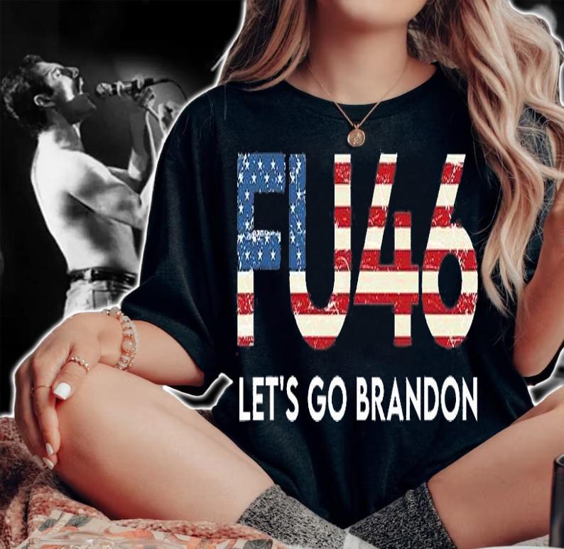 Let's Go Brandon Joe Biden Chant FU46 Anti Biden Retro T-Shirt woman shirt