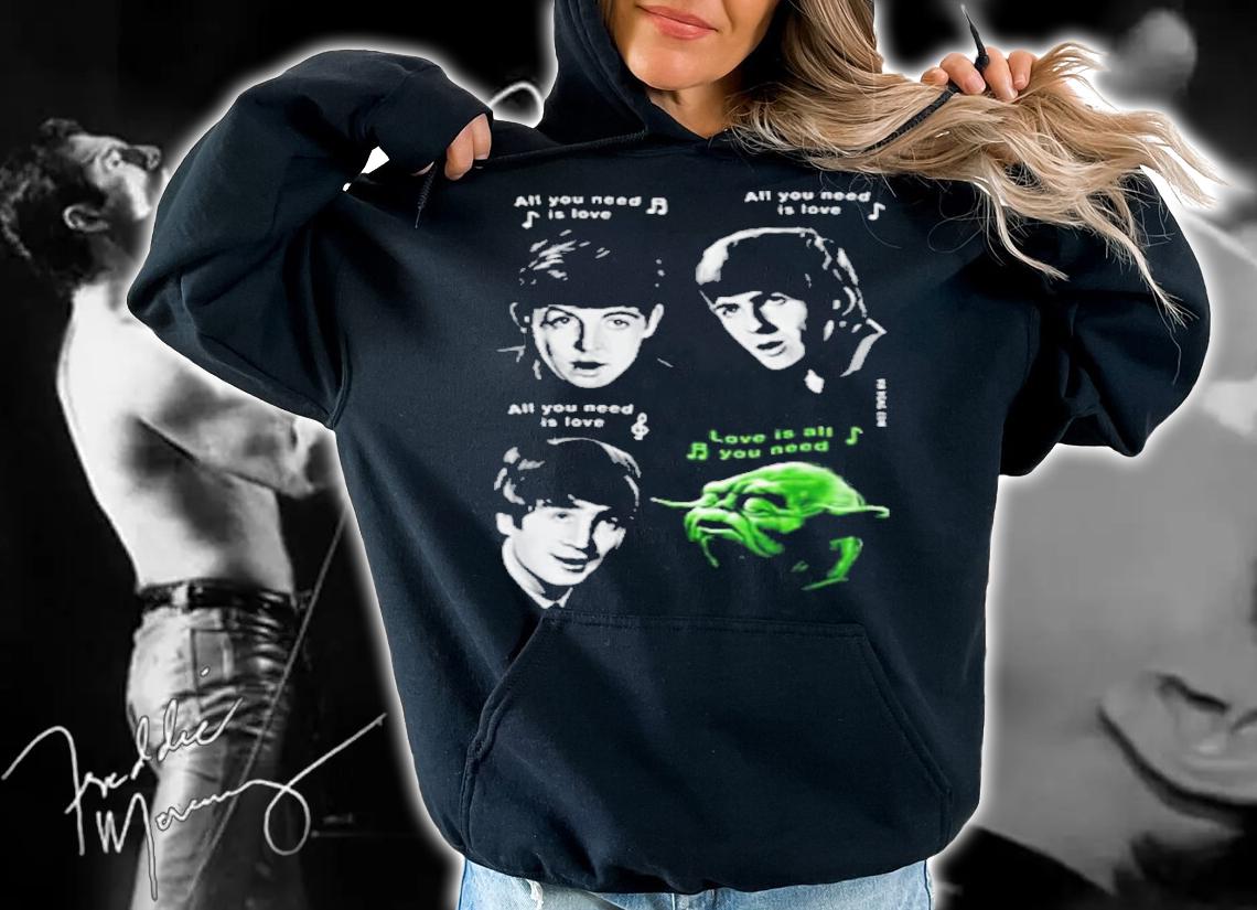 Yoda All You Need Is Love Shirt hoodie