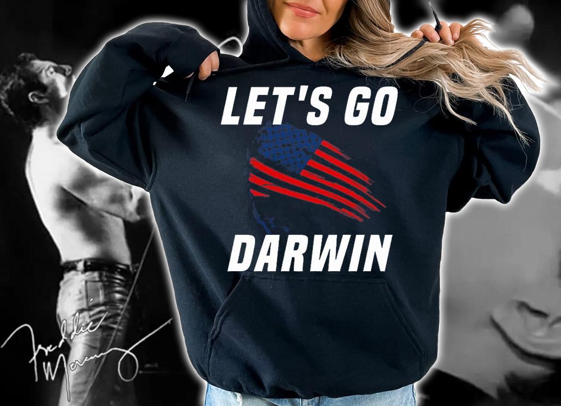 Let's Go Darwin American Fishing Rod T-Shirt