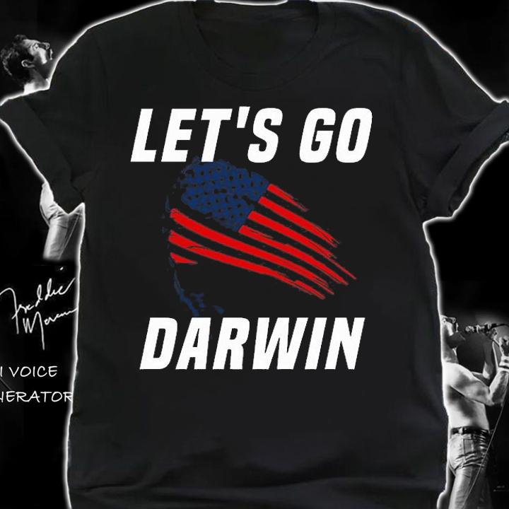 Let's Go Darwin American Fishing Rod T-Shirt