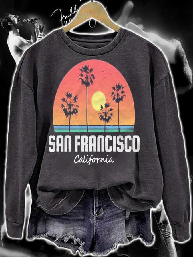 San Francisco Vintage Gift Retro Women Men Kids Souvenir Pullover Shirt