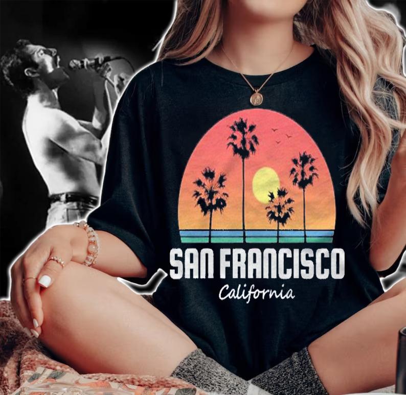 San Francisco Vintage Gift Retro Women Men Kids Souvenir Pullover Shirt